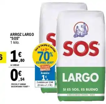 E.Leclerc ARROZ LARGO "SOS" 1 kilo. oferta