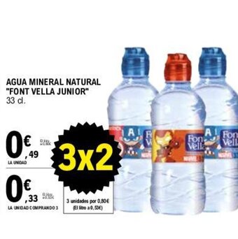 E.Leclerc AGUA MINERAL NATURAL "FONT VELLA JUNIOR" oferta