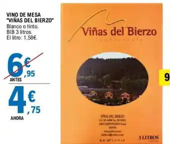 E.Leclerc VINO DE MESA "VIÑAS DEL BIERZO" oferta
