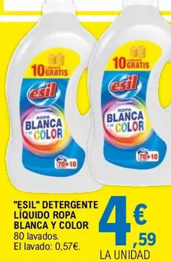 E.Leclerc "ESIL" DETERGENTE LÍQUIDO ROPA BLANCA Y COLOR oferta
