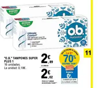 E.Leclerc "O.B." TAMPONES SUPER PLUS 1 oferta