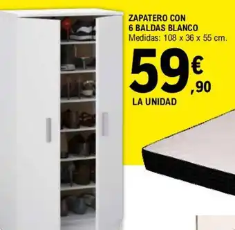 E.Leclerc ZAPATERO CON 6 BALDAS BLANCO oferta