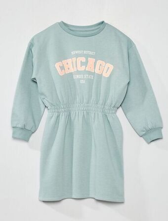 Vestido de felpa con cintura elástica