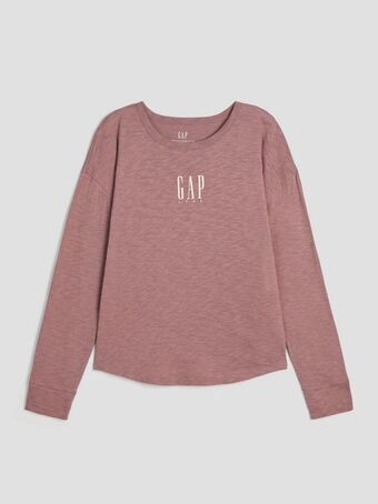 GAP Mujer | camiseta manga larga 100% algodón shine oferta
