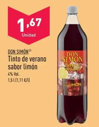 ALDI Tinto de verano sabor limón oferta