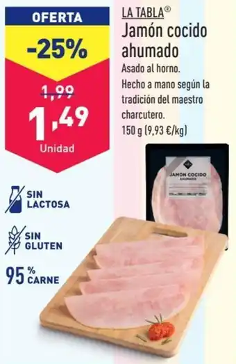 ALDI Jamón cocido ahumado oferta