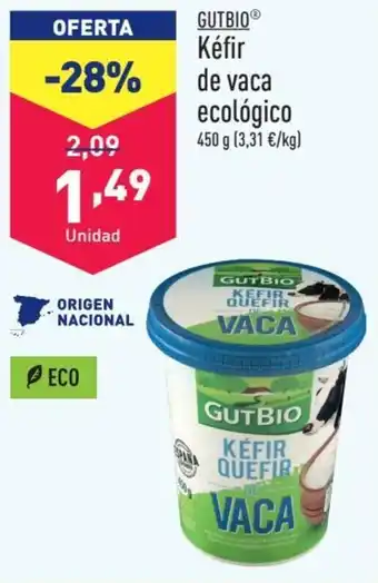 ALDI Kéfir de vaca ecológico oferta
