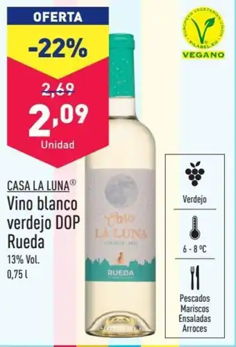 ALDI Vino blanco verdejo DOP Casa oferta