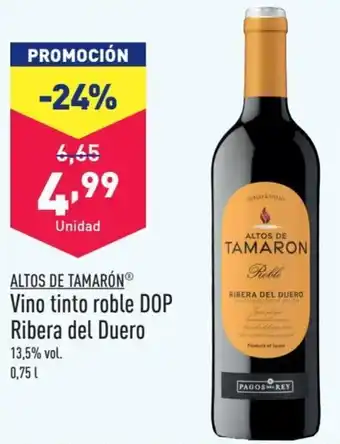 ALDI Vino tinto roble DOP Ribera del Duero oferta