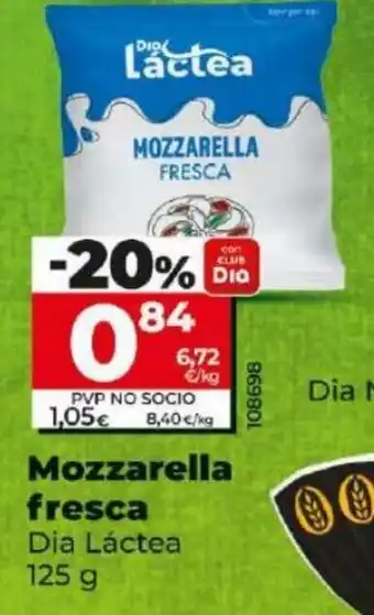 Dia Mozzarella fresca oferta