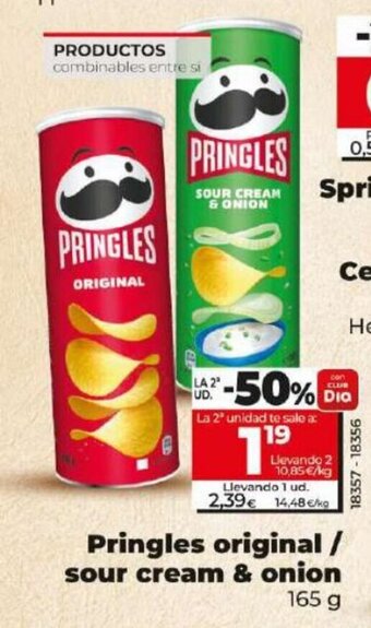Dia Pringles original/ sour cream & onion oferta