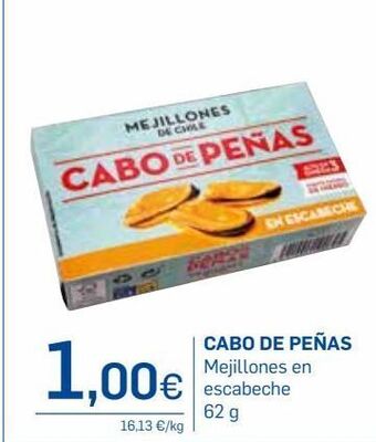 Supermercados Plaza Mejillones en escabeche cabo de peñas oferta