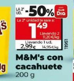 Dia Cacahuetes con chocolate m&m's oferta