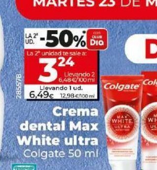 Dia Crema dental colgate oferta