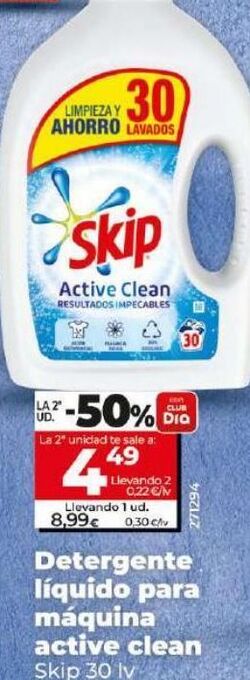 Dia Detergente liquido para maquina active clean oferta