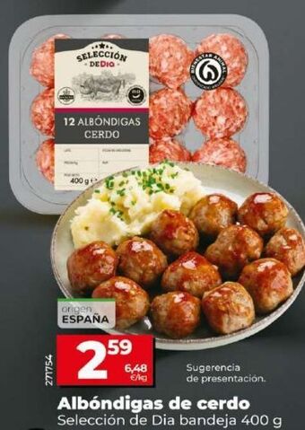 Dia Albondigas de cerdo oferta