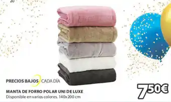 JYSK Manta De Forro Polar Uni Deluxe oferta