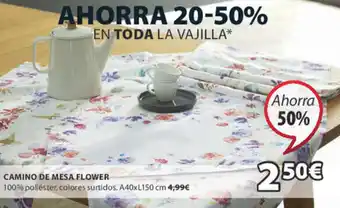 JYSK Camino De Mesa Flower oferta