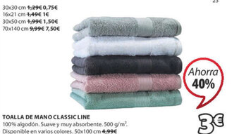 JYSK Toalla De Mano Classic Line oferta