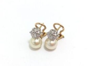 Cash Converters Pendientes oro 18k con perla oferta