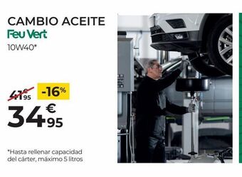 Feu Vert Cambio de aceite feuvert oferta