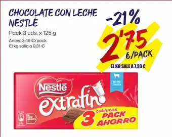 AhorraMas Chocolate con leche nestlé oferta