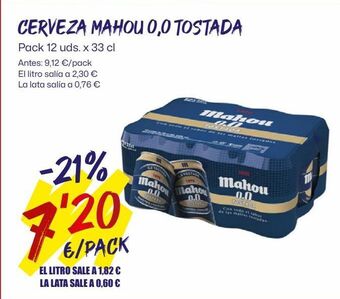 AhorraMas Cerveza mahou oferta