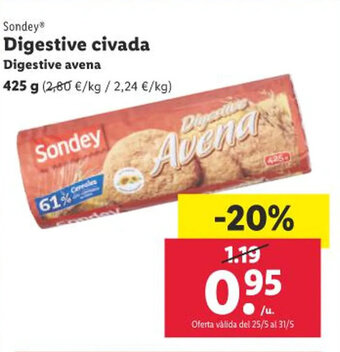 Lidl Digestive civada oferta