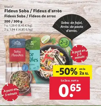 Lidl Fideos Soba / Fideos de arroz oferta