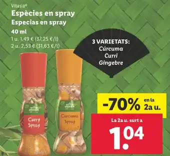 Lidl Espècies en spray oferta