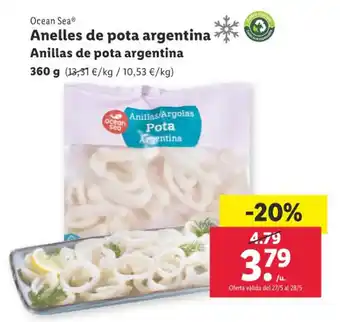 Lidl Anelles de pota argentina Anillas de pota argentina oferta