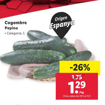 Lidl Cogombre Pepino oferta