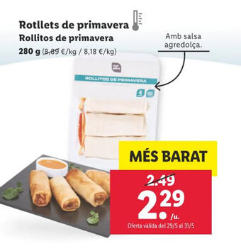 Lidl Rollitos de primavera oferta