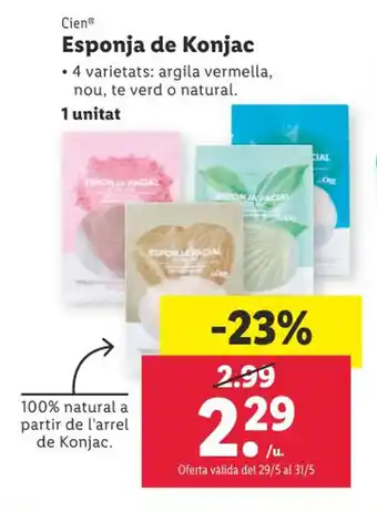 Lidl Esponja de Konjac oferta
