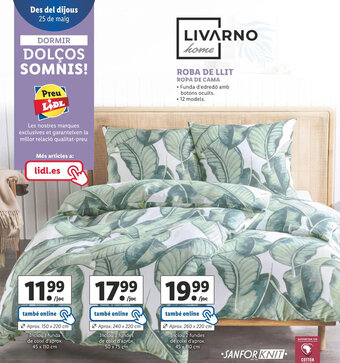 Lidl ROBA DE LLIT ROPA DE CAMA oferta
