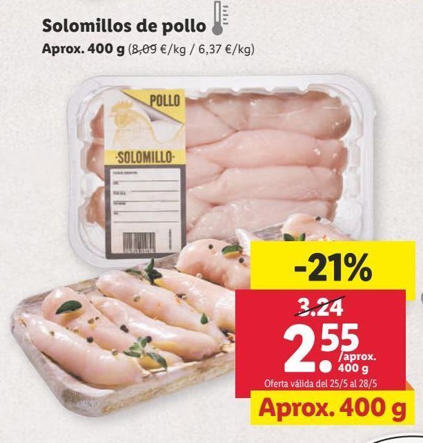 Lidl Solomillo de pollo oferta