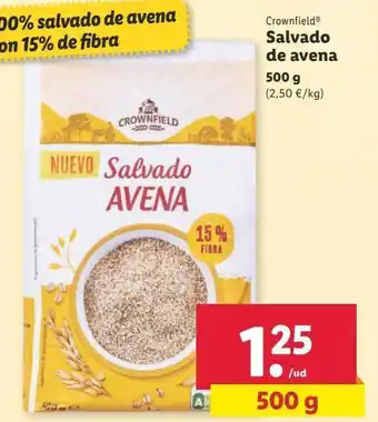 Lidl Salvado de avena crownfield oferta
