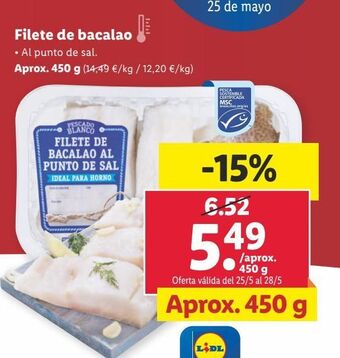 Lidl Filetes de bacalao oferta