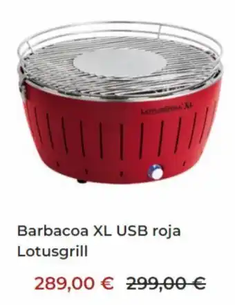 Culinarium Lotusgrill xl barbacoa xl usb roja lotusgrill 289,00 € 299,00 € oferta
