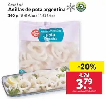 Lidl Anillas de pota ocean sea oferta