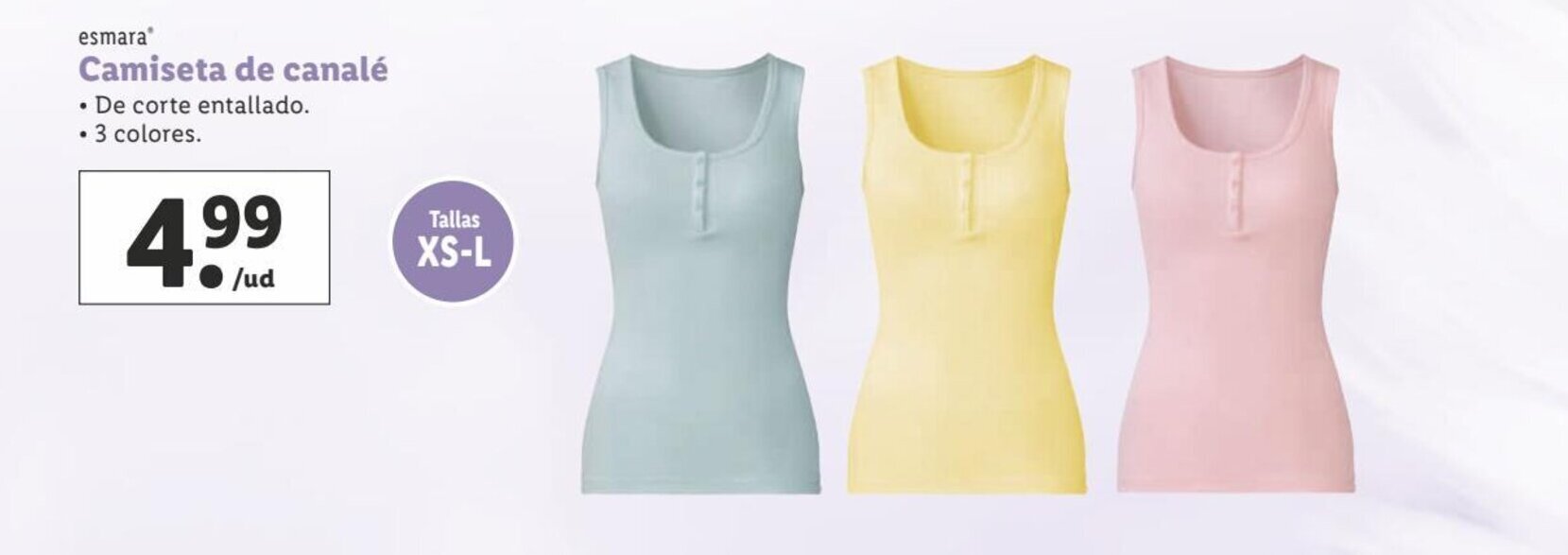 Lidl Camiseta de canalé oferta