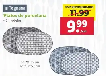 Lidl Tognana Platos de porcelana oferta