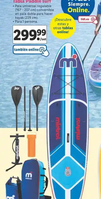 Lidl Tabla Paddle surf • oferta