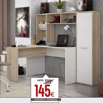 Atrapamuebles Escritorio + estantería oferta
