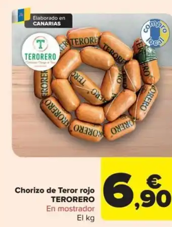 Carrefour Chorizo de Teror rojo TERORERO oferta
