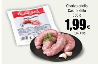 FROIZ Chorizo criollo Castro Bello 350 g oferta