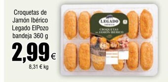 FROIZ Croquetas de Jamón Ibérico Legado ElPozo bandeja 360 g oferta
