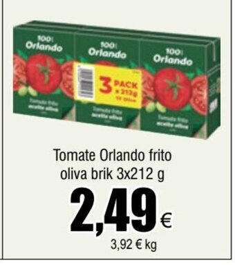 FROIZ Tomate Orlando frito oliva brik 3x212 g oferta