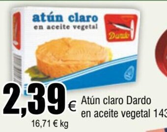 FROIZ Atún claro Dardo en aceite vegetal 143 g oferta