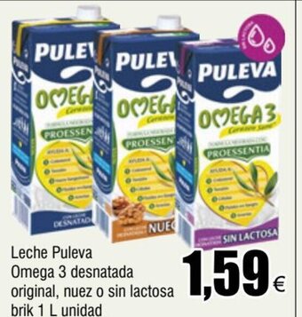 FROIZ Leche Puleva Omega 3 desnatada original, nuez o sin lactosa brik 1 L unidad oferta